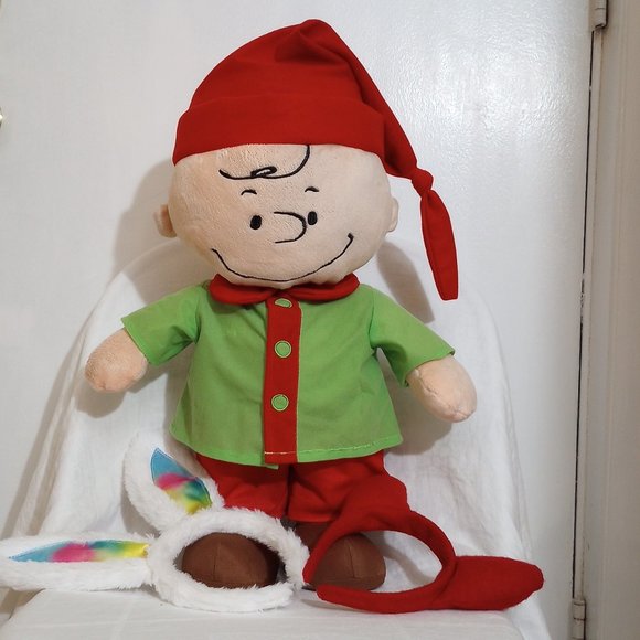 21.5"-Tall Large Peanuts Charlie Brown Standing Plush with 2 Costume Add-Ons - Picture 1 of 5